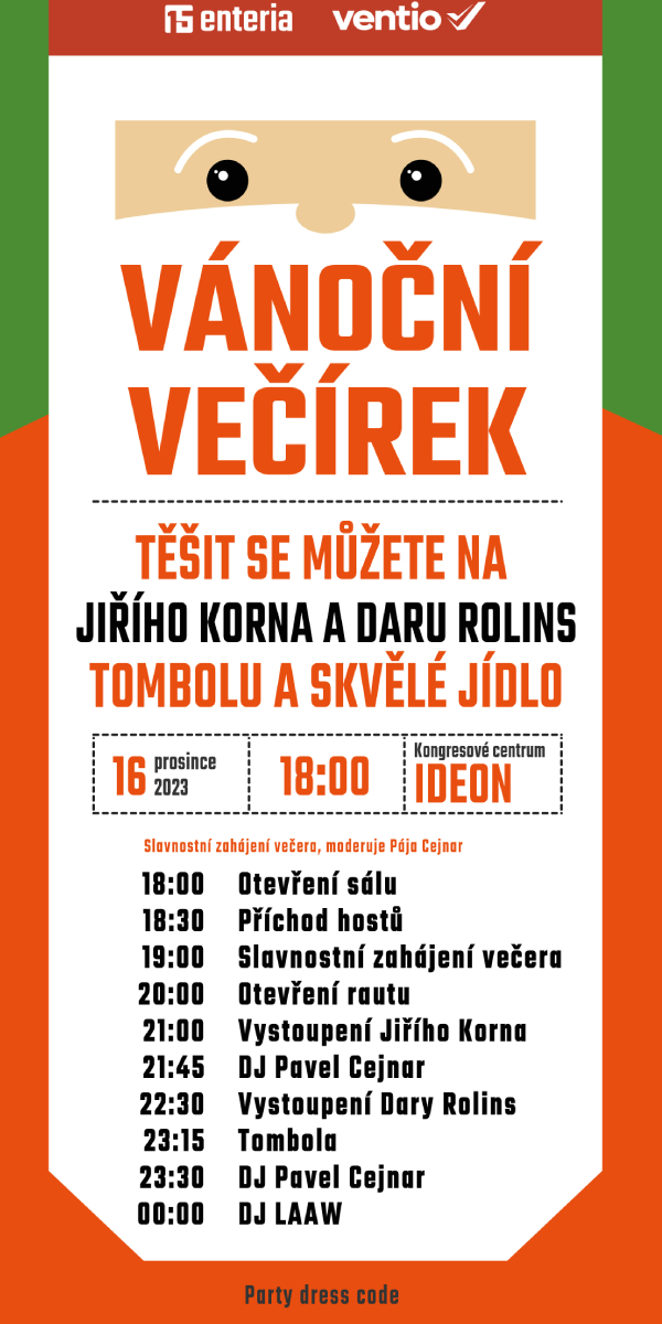 Vánoční večírek je tady!